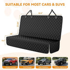 PETICON Dog Car Seat Cover for SUV, Waterproof Back Seat Cover for Toyota Tacoma/Jeep Grand Cherokee/Ford Explorer/Ranger/Chevrolet Colorado, Scratch-Proof Nonslip Durable Rear Seat Cover for Dogs