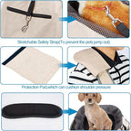 Ownpets Pet Sling Carrier, Fits 15 to 25lbs Extra-Large Dog/Cat Sling Carrier Reversible and Hands-Free Dog Bag with Adjustable Strap and Pocket Shoulder Pad, Beige