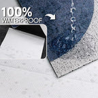 Cat Litter Mat Litter Trapping Mat, 40"x30" Waterproof Urine Proof Litter Box Mat Catcher Mat Non-Slip Washable for Kitty Kitten, Blue