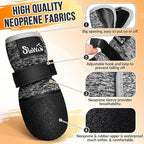 SlowTon Dog Shoes - Breathable Dog Sock Boots for Summer Hot Pavement Hardwood Floors Winter Snow, Waterproof Booties for Small Medium Large Dogs, Non-Slip Paw Protector for Outdoor Walking (BG, 7)