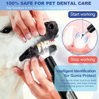 ETACCU Dog Plaque Remover for Teeth, Dog Plaque Remover Tool with LED Light, 5 Modes Teeth Cleaning Tools, Low Noise Pet Tooth Brushing Kit Dental Tools for Dog and Cat, Black