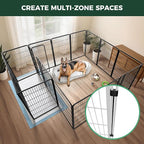 FXW Homeplus Indoor Dog Playpen with Divider Connectors, 45" H, 16 Panels | Calm Indoor Play Area, Two-Zone Layout, For Large Dogs, Patented