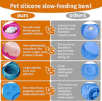Slow Feeder Dog Bowls with Rolling Ball & Lick Mat for Dogs and Cats | 550ML Anti-Slip Dog Lick Bowl for or Large/Medium/Small Dogs and Cats Slow Feeding & Oral Hygiene, for Liquid and Thick Treat