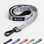 Fei & Eve Classic Dog Leash | Soft-Touch 210D Nylon, Dual Padded Handles, Traffic Handle, Tangle-Free, Heavy Duty, Twilight Gray, 4FT