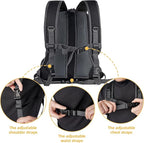 WOYYHO Pet Dog Carrier Backpack Small Dog Front Backpack Ventilated Dog Carrier Back Pack with Storage Pockets, Adjustable Straps & Safety Belt for Travel Hiking Outdoor (Size S: 2-4.5 lbs, Black) | Small Dog Front Backpack, with Adjustable Straps, Saf...