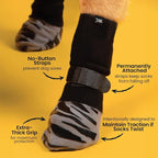 DOK TigerToes Premium Non-Slip Dog Socks for Hardwood Floors - Extra-Thick Grip that Works Even When Twisted - Prevents Licking, Slipping, and Great for Dog Paw Protection (XXXL)