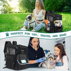 PetAmi Dog Backpack Carrier, Airline Approved 4-Way Entry Cat Backpack Carrier, Ventilated Mesh, Collapsible Pet Carrier for Small Puppy, Kitten, Hiking, Travel Car, Vet, up to 18 lbs, Black