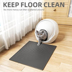 ESTHELLO Cat Litter Mat Honeycomb Double Layer Design 24’ ’ x 15’ ’ Black