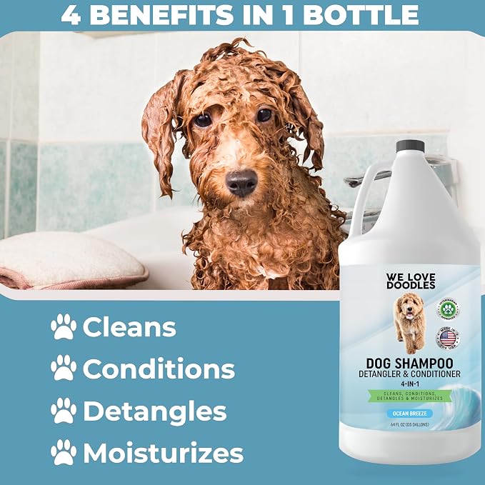 Dog Shampoo Half Gallon, Cleans, Conditions & Detangles, Ocean Breeze, 64OZ