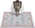 Glittme Cat Litter Mat, 24"x15" Non-Slip Washable Trapping Mat for Cats | Litter Trapping Mat With Thick PVC Coil To Catch Scatter, Soft On Paws And Waterproof Bottom To Protect Floors