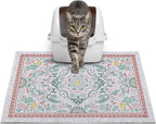 Glittme Cat Litter Mat, 24"x15" Non-Slip Washable Trapping Mat for Cats | Litter Trapping Mat With Thick PVC Coil To Catch Scatter, Soft On Paws And Waterproof Bottom To Protect Floors