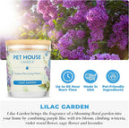 Pet House Candles, Plant-Based, Long Lasting, Clean Burning Scented Pet Odor Candles - Lilac Garden