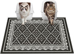 Glittme Cat Litter Mat, 33"x22" Non-Slip Washable Trapping Mat for Cats | Litter Trapping Mat With Thick PVC Coil To Catch Scatter, Soft On Paws And Waterproof Bottom To Protect Floors