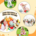 Hungdao 80 Pcs Dog Squeaky Toys Bulk for Small Dog Cute Plush Stuffed Puppy Chew Teething Toys Pet Bundle Easter Gift for Chewing Cleaning & Interactive Play