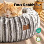 FUKUMARU Small Dog Bed, 25" Orthopedic Dog Bed for Puppies, Donut Cat Beds | Gradient Color Calming Donut Dog Beds for Small Dogs, Round Pet Bed with Washable Cover, Cute Cat Bed for Indoor Cats, Coffee
