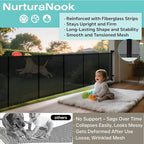 236 Inch Extra Wide Retractable Baby Gate,Mesh Baby Gate or Mesh Dog Gate,34" Tall,Child Safety Gate for Doorways, Stairs, Hallways, Indoor or Outdoor