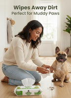 Pogi’s Dog Wipes – Hypoallergenic Pet Wipes for Paws, Body & Butt – Cleaning & Hydrating, Fragrance Free, 400 Count