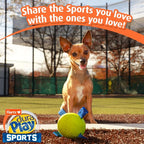 Hartz Dura Play Sports Baseball Dog Toy, Bacon Scented Squeaky Latex Yellow & Blue Toy, 1 Count
