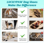 LUCKYPAW Dog Shoes for Large Medium Dogs, Dog Boots for Hot Pavement Size5 | Breathable Paw Protectors for Summer Walking Hiking Winter Snow Outdoor, No Slip Reflective Booties for Hardwood Floor