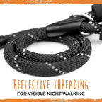 Mighty Paw Double Dog Leash with Rope Handle - Double Leash for Two Dogs No Tangle Design. Split Lead for 2 Pets. Adjustable to Fit All Sized Breeds. Reflective Dual Pet Lead for People with 2 Pups
