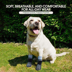 Kuoser Non Slip Dog Socks for Hardwood Floors, Dog Grippy Socks with Double-Sided Traction, Anti Slip Dogs Booties Paw Protectors to Prevent Licking Paws for Small Medium Large Senior Dogs, 4 Pack-XL