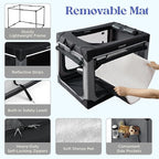 Lesure Today Show Soft Collapsible Dog Crates for Large Dogs, 36in Black | Portable Travel Camping Pet Kennel, 4-door, Indoor and Outdoor Use, Easy to Set Up and Fold, For Large Breeds Up to 70 lbs
