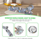 Cat Tunnel for Indoor Cats,Tree Trunk Cat Tunnels with Plush Ball Toys Collapsible,Stars, Moon Shape Self-Luminous, for Indoor Cats,Pets Bunny Rabbits, Kittens, Ferrets