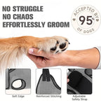 PAWCHIE Dog Grooming Hammock Harness for Dogs & Cats with Pet Nail Clipper Trimmer- Breathable Cat Hanger Sling for Trimming Clipping Nails-Dog Hammock Restraint Bag for Small Medium Large Dog, Grey M