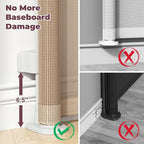 Retractable Baby Gate for Stairs & Doorways, Dog Gate Indoor Outdoor | Extends to 55" Wide 34" Tall Mesh Child Gate for Hallways, Deck, Porch, Pet Toddler Safety Essentials, Easy Install, Beige