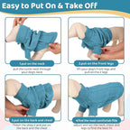 Queenmore Small Dog Pullover Sweater, Cold Weather Cable Knitwear, Classic Turtleneck Thick Warm Clothes for Chihuahua, Bulldog, Dachshund, Pug (Peacock Blue, Medium)