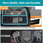 Dog Barrier for Car Back Seat & Cargo Area with Wider Coverage, Universal Fit for Cars, SUVs & Sedans, Dog Car Gate Divider with Chew-Proof Transparent Net and Sturdy Metal Frame for Backseat & Trunk
