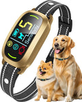 Smart AI Bark Collar for Large Medium Small Dogs, Anti Barking Device with 5 Training Modes, Exclusive Forced Bark-Stopping, Rechargeable IP67 Waterproof Bark Collar with 5 Sensitivity (Gold)