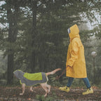 IECOii Large Dog Raincoat Waterproof,Hooded Rain Jacket Keep Dog Dry in Wet Weather,Reflective Rain Poncho Clothes with Convenient Leash Hole/Adjustable Magic Sticker/Easy On and Off/,Green,Large