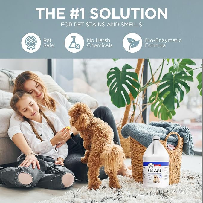 Stuart Pet Supply Co. Professional Strength Pet Odor Eliminator | Urine Odor Remover | Pet Urine Enzyme Cleaner | Pet Stain and Odor Remover | Enzymatic Cleaner for Dog Urine and Cat Urine