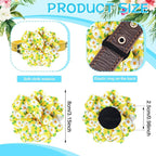 Sadnyy 150 Pcs Dog Flower Bows Collars Bulk for Dogs Puppy Dog Bow Tie Accessories for Small Medium Large Cats Pets Multi Color Chiffon Grooming Decorations(Floral)
