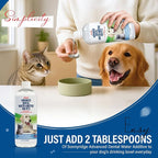 Premium Advanced Dog and cat Dental Water Additive – #1 Rated Fresh Breath & Plaque Fighter - Vet Recommended, Made in USA, 17 fl oz.