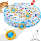 Potaroma Interactive Cat Toys, Fast Moving Ball in Play Mat, Automatic Motion Activated Ball Hide and Seek for Indoor Exercise Kicker, Animal Squeaky, 28 Inch Mat | Automatic Motion Activated Ball Hide and Seek for Indoor Exercise Kicker, Animal Squeak...