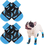 SCENEREAL Anti Slip Dog Socks to Prevent Licking Paws for Hardwood Floors | Double Sides Dog Shoes Boots & Paw Protectors for Hot/Cold Pavement, Dog Grippy Booties for Small Medium Large Senior Dogs