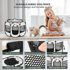 Siedihit Dog Cat Playpen, Puppy Pet Playpen Indoor for Small Dog Crate Tent | Cage Outdoor, Portable Pop Up Dogs Enclosure Kennel with Carrying Case for Dogs/Cats/Rabbits (Cute, Small)