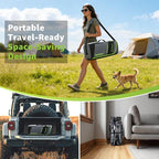 Loobani Foldable Dog Playpen Indoor/Outdoor,1 Min Setup, 43.3"x43.3"x27.1" | 690D Oxford Fabric & Reinforced Steel/Iron Frame, Portable Puppy Playpen With Rugged Carry Bag For Home &Travel