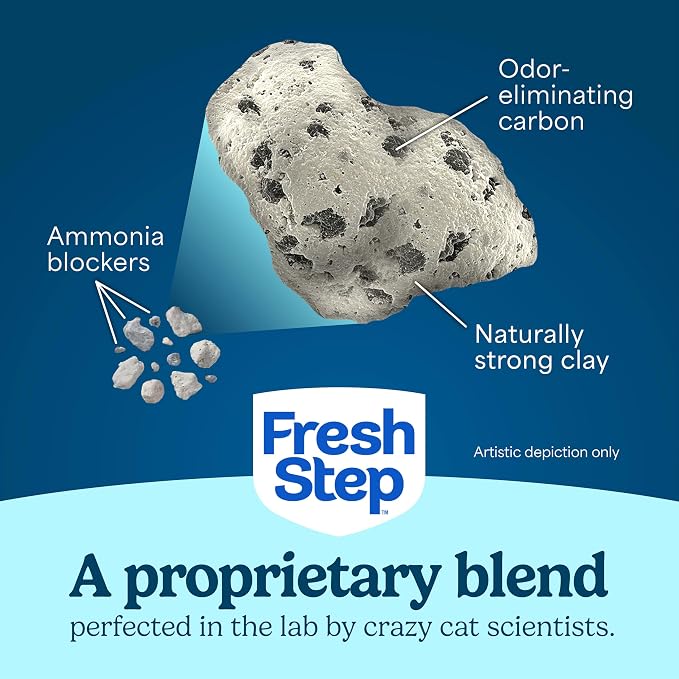 Fresh Step Advanced Odor Shield Light Weight Multi Cat Clumping Litter with Febreze Freshness, Ammonia Block Technology, 18.5 lb. Box, Pack of 2 | Odor Shield with Ammonia Block Technology, Scented with Febreze Freshness, Low Dust, Compatible with Most...