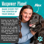 Maxpower Planet Dog Rake and Brush Set for Shedding, Undercoat & Mats | Deshedding Tool, Detangling, Self-Cleaning Design, Medium & Long Hair, For Cats Too, Gentle Grooming