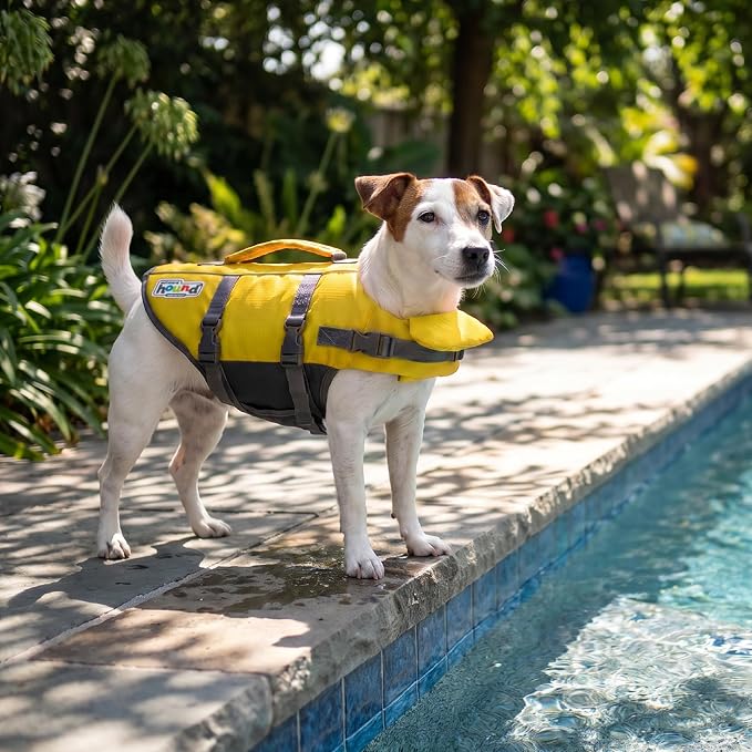 Outward Hound Granby Splash Yellow Dog Life Jacket, Small