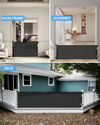 Veraste Retractable Baby Gate,Mesh Baby Extra Wide Gate,Extra Long Dog Gate,33" Tall,Large Extends up to 150" Wide,Child Safety Extra Large Gate for Doorways, Stairs, Indoor/Outdoor（Black,33"x150"）