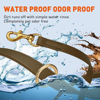 Viper Biothane K9 Working Dog Leash Waterproof Lead for Tracking Training Schutzhund Odor-Proof Long Line with Solid Brass Snap for Puppy Medium and Large Dogs 6ft, Coyote Brown