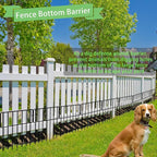 Thrivinest 30 Pack Animal Barrier Fence, No Dig Fence Decorative Fences, Rustproof Metal Small Garden Fence Border for Dogs Rabbits (Black, 30 Pack,30Ft)