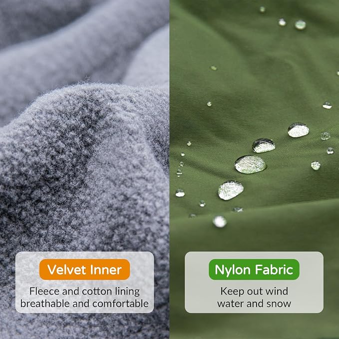 Waterproof Large Dog Raincoat, Windproof Rain Jacket with Velvet Lining for Outdoor Windy Weather, Breathable Full-Body Coverage Dry Suit Coat with Reflective Strips for Extra Big Dog (Green, XL)