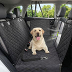Dog Car Seat Cover, 600D Heavy Dute Car Seat Cover for Dogs Pets, 100% Waterproof Anti-Scratch Nonslip Dog Hammock for Cars, Seat Covers Protector with SeatBelt for Sedan SUV Truck Standard Black