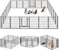 Dog Playpen, 32inch 20 Panels Outdoor Dog Fence Indoor Dog Pen Anti-Rust Pet Puppy Pen Dog Exercise Pen with Lock for Medium Small Dogs, Portable Pet Fence for Yard RV Camping