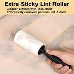 Extra Sticky Lint Roller Refills for Pet Hair Removal, 10 Rolls | No handle included. 10 rolls, 120 easy-tear sheets each, 1,200 total for dog and cat hair on clothes and furniture.